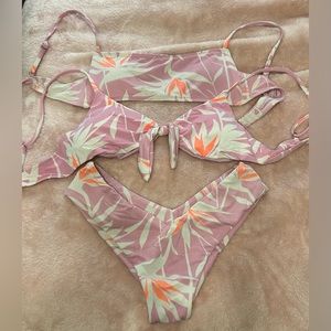 Billabong birds of paradise pink bikini